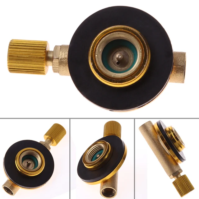 Outdoor Camping Gas Stove Valve Flat Cylinder Gas Control Hiking Picnic