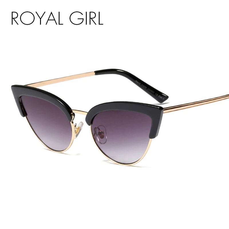 

ROYAL GIRL New Cat Eye Women Sunglasses Classic Vintage Retro Sun Glasses Female Eyewear Brand Designer Lady Oculo De Sol ss472
