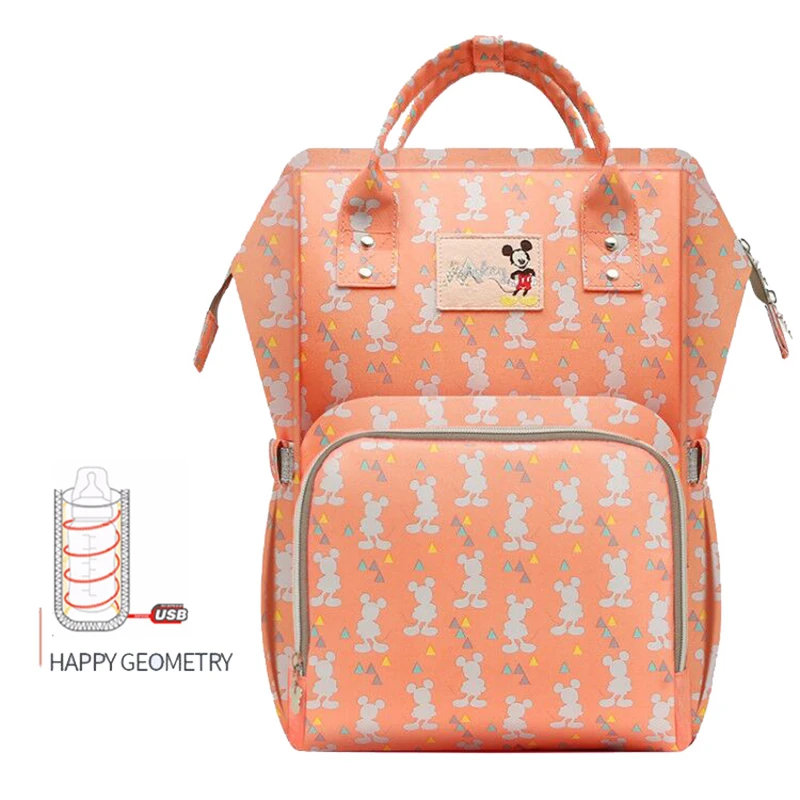 Disney 2018 New Style Waterproof Diaper Bags Large Capacity USB Oxford Cloth Maternity Nappy Bag ...