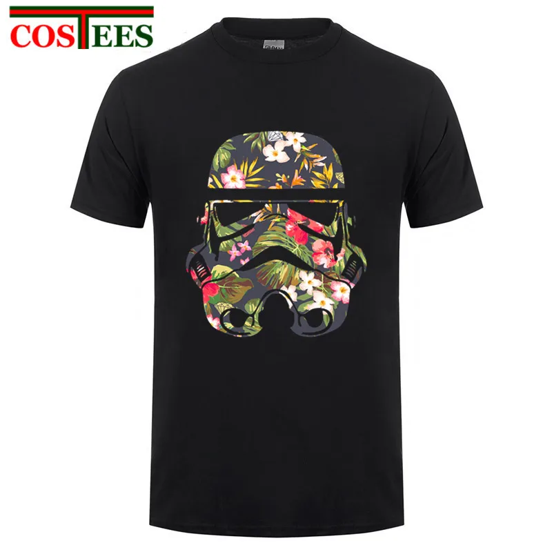 

2017 Mens T-Shirt Tropical Stormtrooper T Shirts men Star Wars tshirt camouflage pattern High Quality Print cheap Clothing china