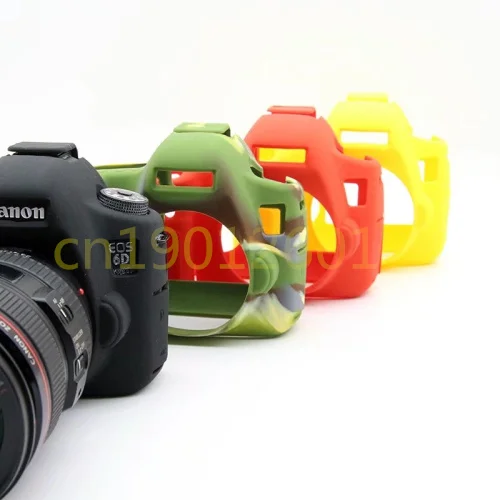 Хороший Sofe силиконовый резиновый защитный чехол для камеры чехол для Canon 6D камера сумка камуфляж черный