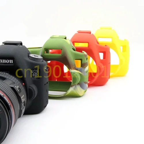 Приятный Sofe силиконовый резиновый защитный чехол для корпуса камеры Canon 6D Camouflage