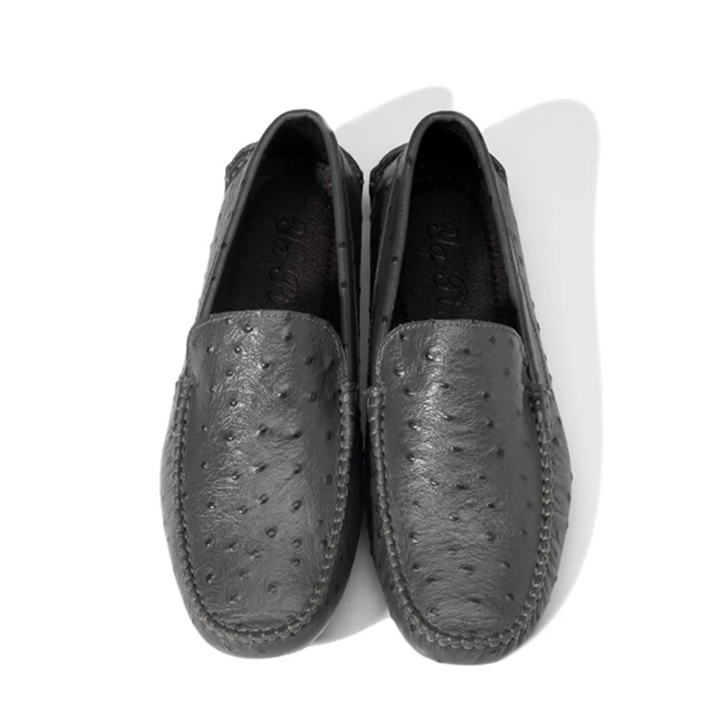 Clearance Sale !! TOP Soft Genuine Leather Ostrich Prints Mens Casual SLIP-ON Penny Loafer Lazy Man Driving Boat Shoes Clearance Sale !! TOP Soft Genuine Leather Ostrich Prints Mens Casual SLIP-ON Penny Loafer Lazy Man Driving Boat Shoes