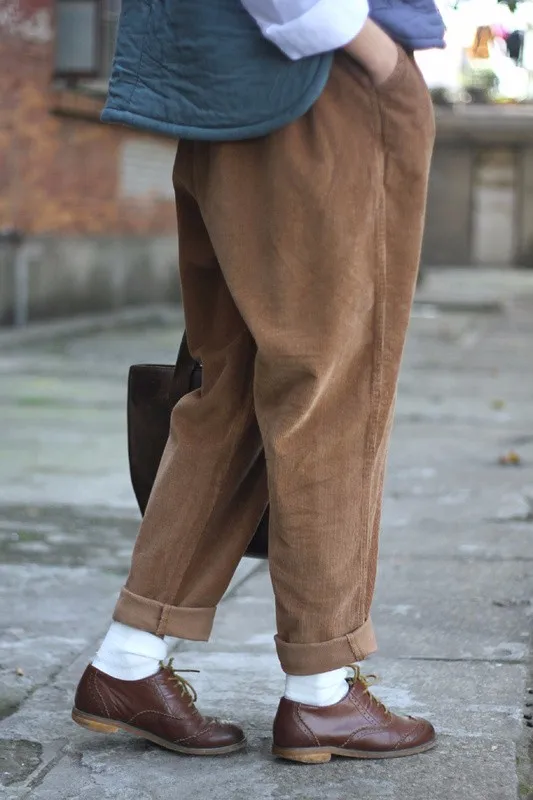 Зимние штаны; Pantalon Femmes; шаровары; широкие брюки; повседневные свободные длинные брюки для женщин; плотные вельветовые брюки
