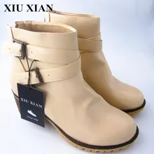 Autumn and Winter Women Boots Vintage Europe Star Fashion Women High Heels Ankle Boots Snow Short