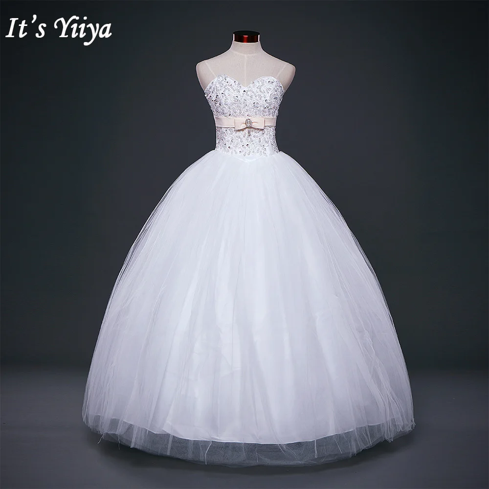 

Free shipping 2017 new white princess wedding gown designer remantic lace up wedding dress bride dresses Vestidos De Novia Y326