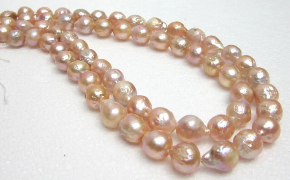 

xiuli 001877 35" HUGE 11-13MM NATURAL AUSTRALIAN SOUTH SEA GOLD NUCLEAR PEARL NECKLACE