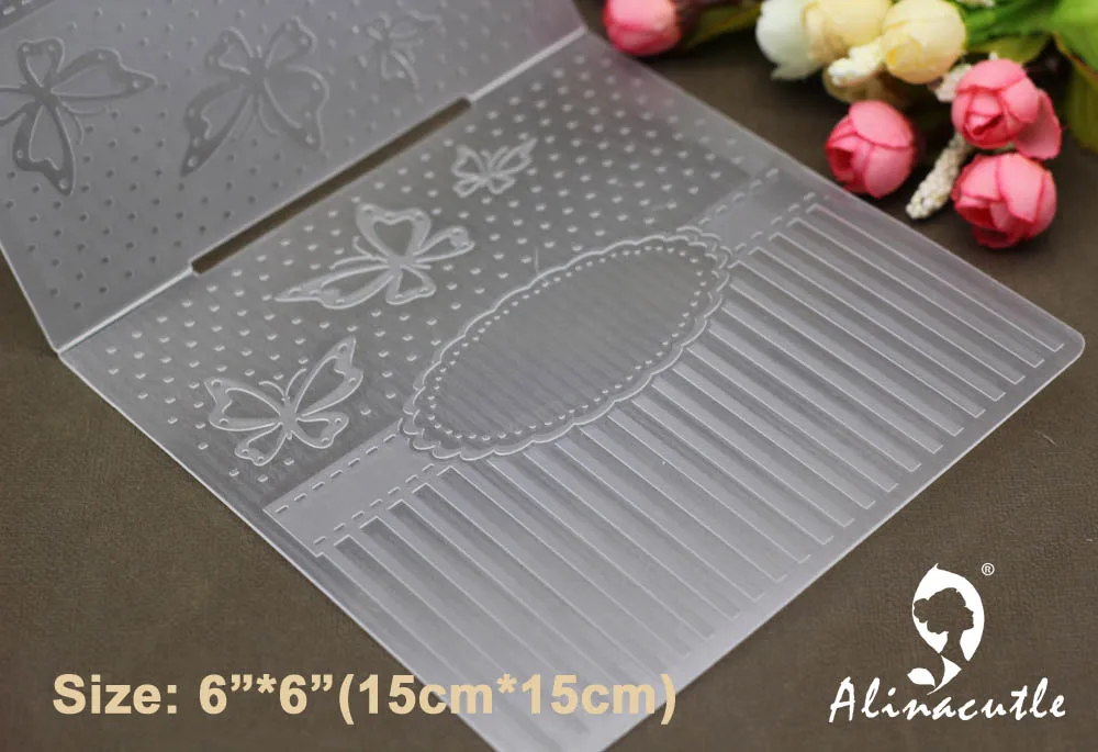 6 &quotX6&quot пластиковая папка для тиснения альбом скрапбукинга карта бабочка фон