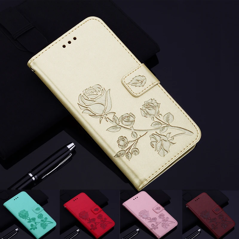 

Luxury Embossed Flowers Wallet Leather Cover Case For General Mobile GM 5 Plus Case Book Cover Phone Case