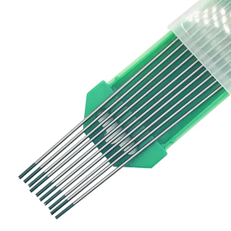 Зеленый конец чистый вольфрамовый электрод 1,6 мм X 150 мм припой для пайки Алюминиевый припой для пайки алюминиевые сварочные электроды