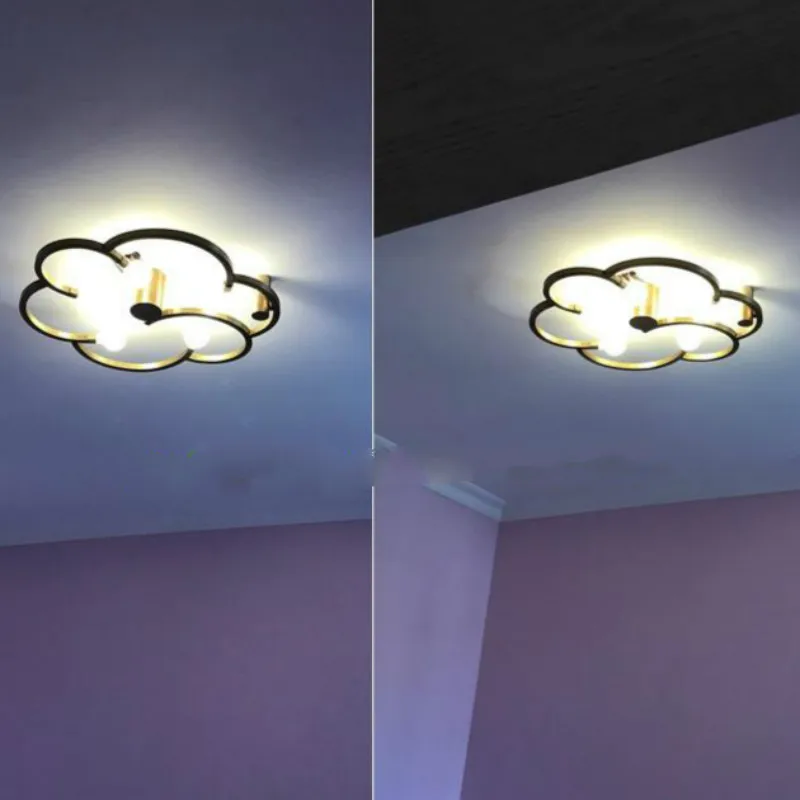 صالون سحابة شكل السقف مصباح الحديثة المطبخ النحاس Led أضواء السقف الجدة لماعة ل حديقة مطعم غرفة المعيشة الشمعدان|أضواء السقف| -