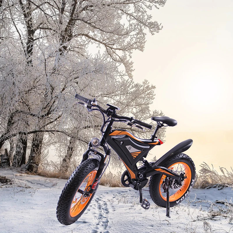 EZBIKE bicicleta eléctrica 48 v montaña híbrida ebike 0.4AH li-on batería ciudad grasa neumático carretera bicicleta eléctrica playa crucero de los adultos