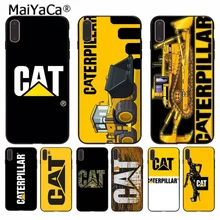 MaiYaCa Caterpillar logo. Black Soft Shell Phone Cover for Apple iPhone 8 7 6 6S Plus X XS MAX 5 5S SE XR Cellphones