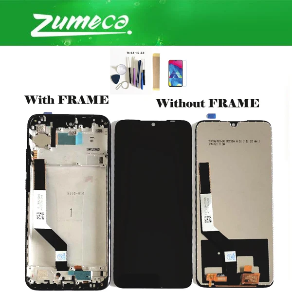 

With/Without FRAME For Xiaomi Redmi Note 7 Note7 LCD Display Touch Screen Sensor Digitizer Assembly Black Red Blue Color + kit