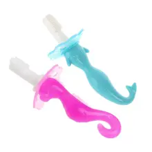 Милая детская мягкая Жевательная Сгибаемая зубная щетка учебная зубная щетка для младенцев