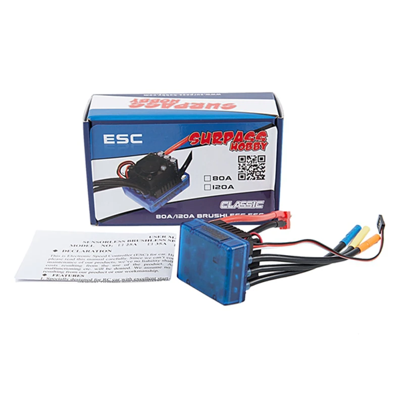 

2018 New Arrival SURPASS HOBBY Sensorless 120A Brushless ESC Electronic Speed Controller for RC Car