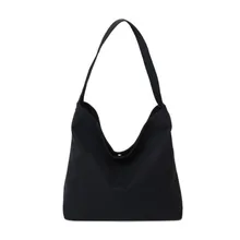 Женская сумка на плечо, тканевая тряпичная сумка, однотонные дамские повседневные сумки для покупок, Студенческая сумка для книг