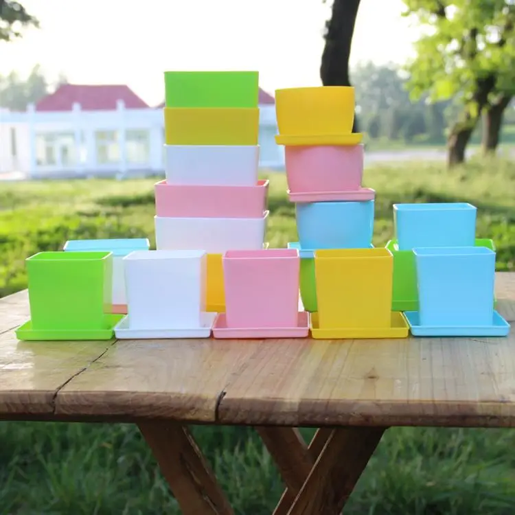 16 $ more meat pots resin round simple square table has a small plastic flower pot trays | Дом и сад