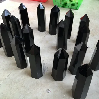 

1000g natural obsidian quartz obelisk crystal mineral wand point reiki healing home decoration for sale