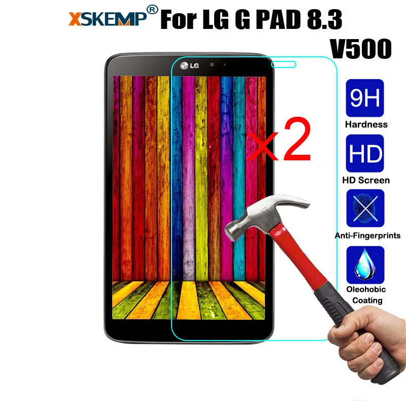 XSKEMP 2 шт./лот 9 H жесткий Настоящее закаленное Стекло Экран протектор для LG G PAD 8 3 V500