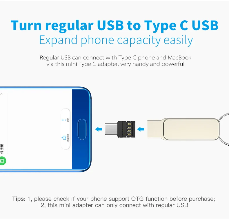 DM тип-c USB-C разъем типа C штекер USB OTG адаптер конвертер для планшет телефон Android флэш-накопитель U диск