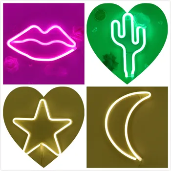 

TONGER Hot Novelty LED Neon Sign Cactus Green Neon light desktop Home Decoration Neon light Sign Holiday wedding christmas