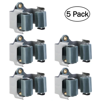 

BESTOYARD 5pcs Mop and Broom Holder Wall Mounted Garden Storage Rack