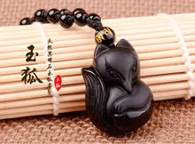 

Natural black Fox obsidian beaded pendant necklace ,beaded pendant necklace,fashion semi-preciouse beaded necklace