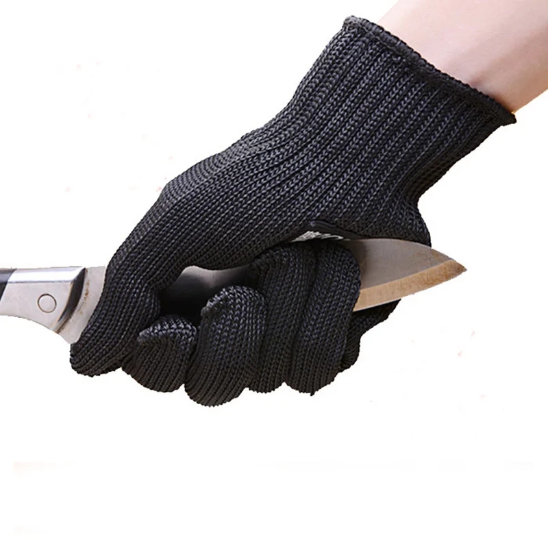 ZK20 1/пара черный защитные перчатки порезостойкие защитные нержавеющая сталь проволока Мясник анти-резка перчатки дропшиппинг