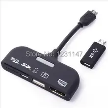 5in1 MHL Micro USB To HDMI Connection Kit Adapter Cable OTG Sync For Samsung Sony LG HTC AC148 free shipping