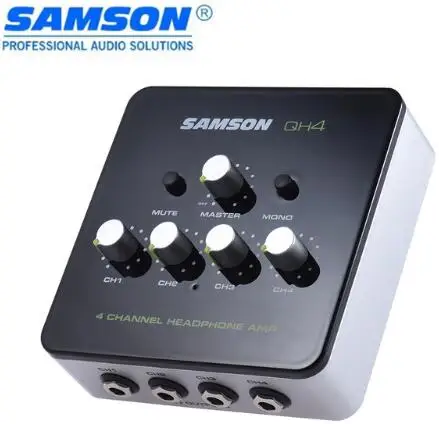 Ультра компактный 4 канальный мини усилитель для наушников Samson QH4 стерео DJ с