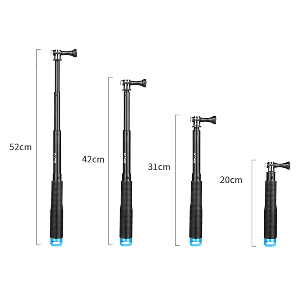 اطلاق النار المحمولة Selfie عصا تمديد Monopod ل GoPro بطل 7 6 5 أسود جلسة Xiaomi يي 4 K Sjcam Sj4000 eken H9 ملحقات الكاميرا
