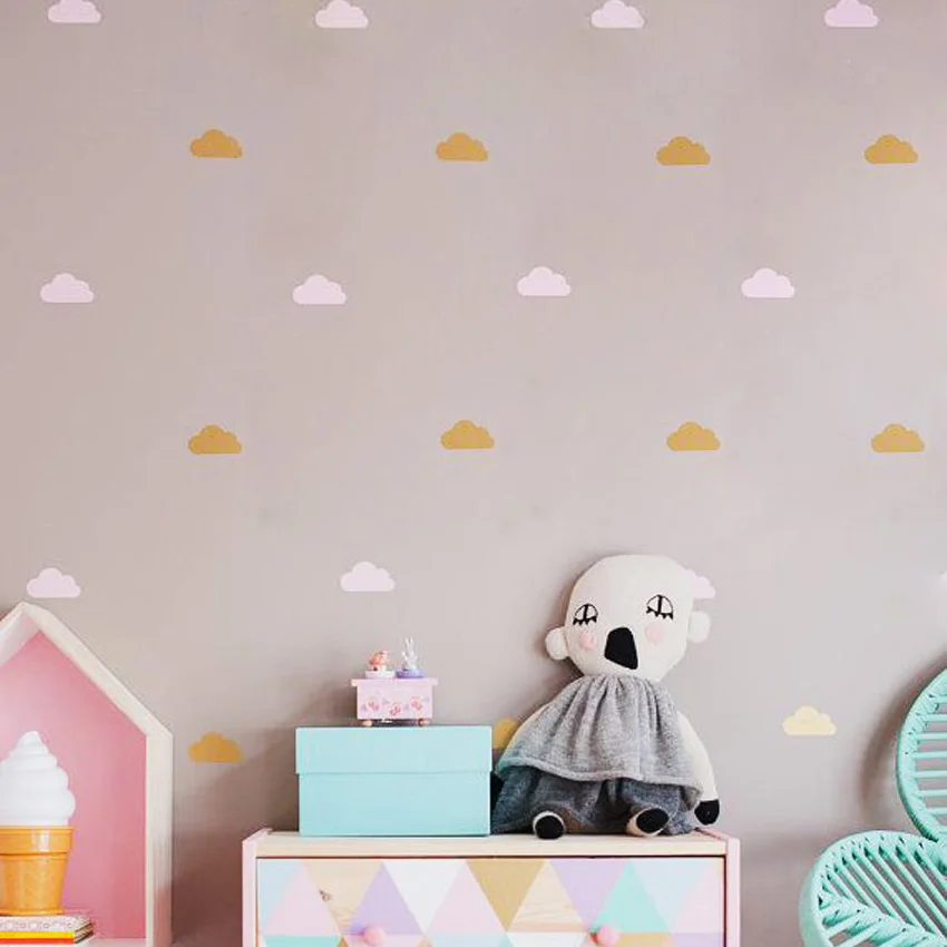 Маленькие облачные настенные наклейки DIY Украшение дома настенные наклейки в детская комната обои Детский декор настенные наклейки