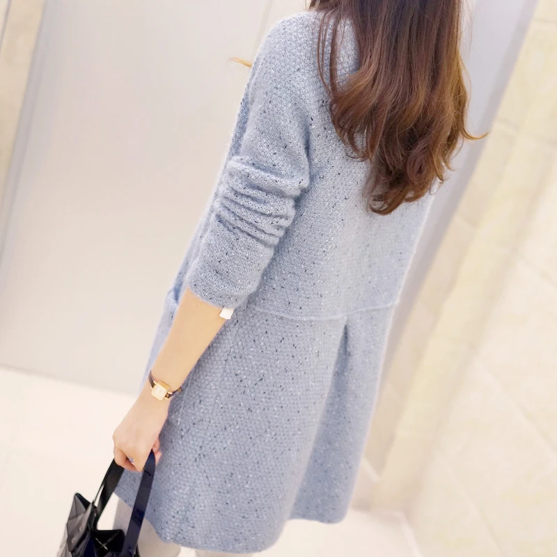 

New Spring 2019 Women Sweater Cardigans Casual Warm Long Design Female Knitted Sweater Coat Cardigan Sweater Lady