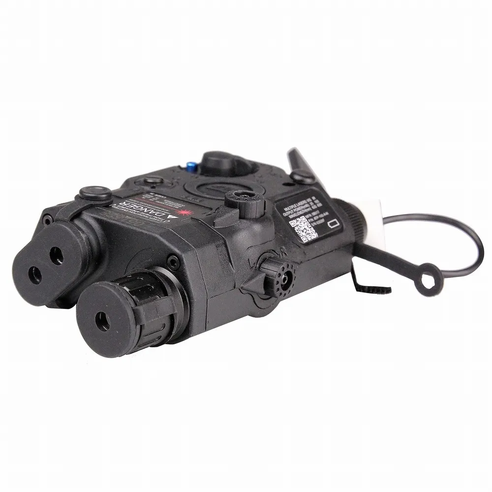 

EX396 LA-5 Portable Battery Case with Red Laser LED Flashlight Hunting Accessory Airsoft Laser for Shooting Games Black