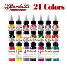21 bottl натуральные растительные пигмент татуировки татуаж 30 мл Bottle татуировки пигментные чернила для тела профессиональная Красота товары для рукоделия