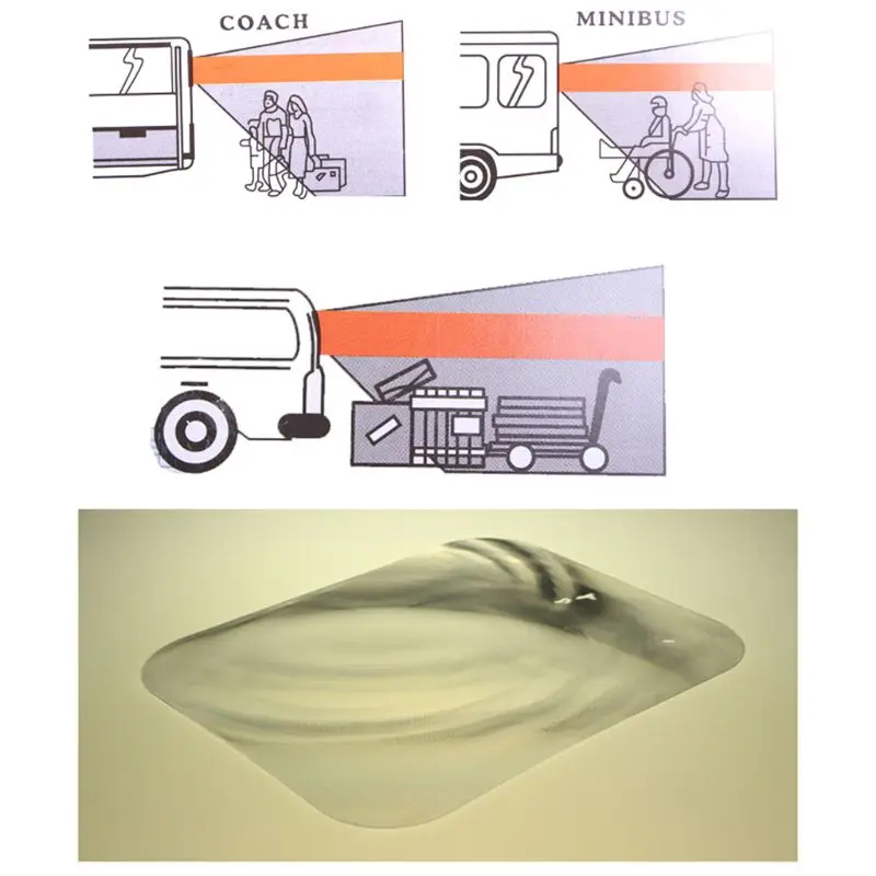 

Wide Angle Fresnel Lens Car Parking Reversing Sticker Useful Enlarge View