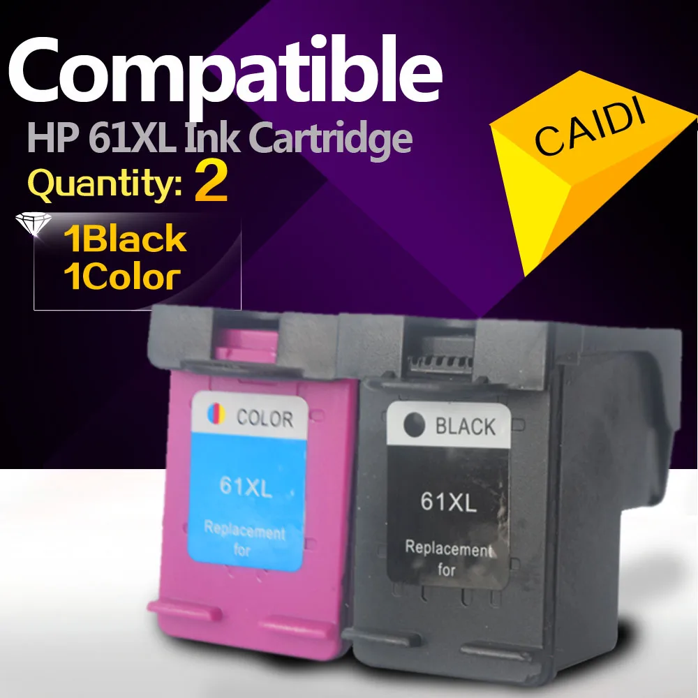 2 Pieces printer Ink Cartridges hp 61XL for HP Deskjet 1000 J110a J210a