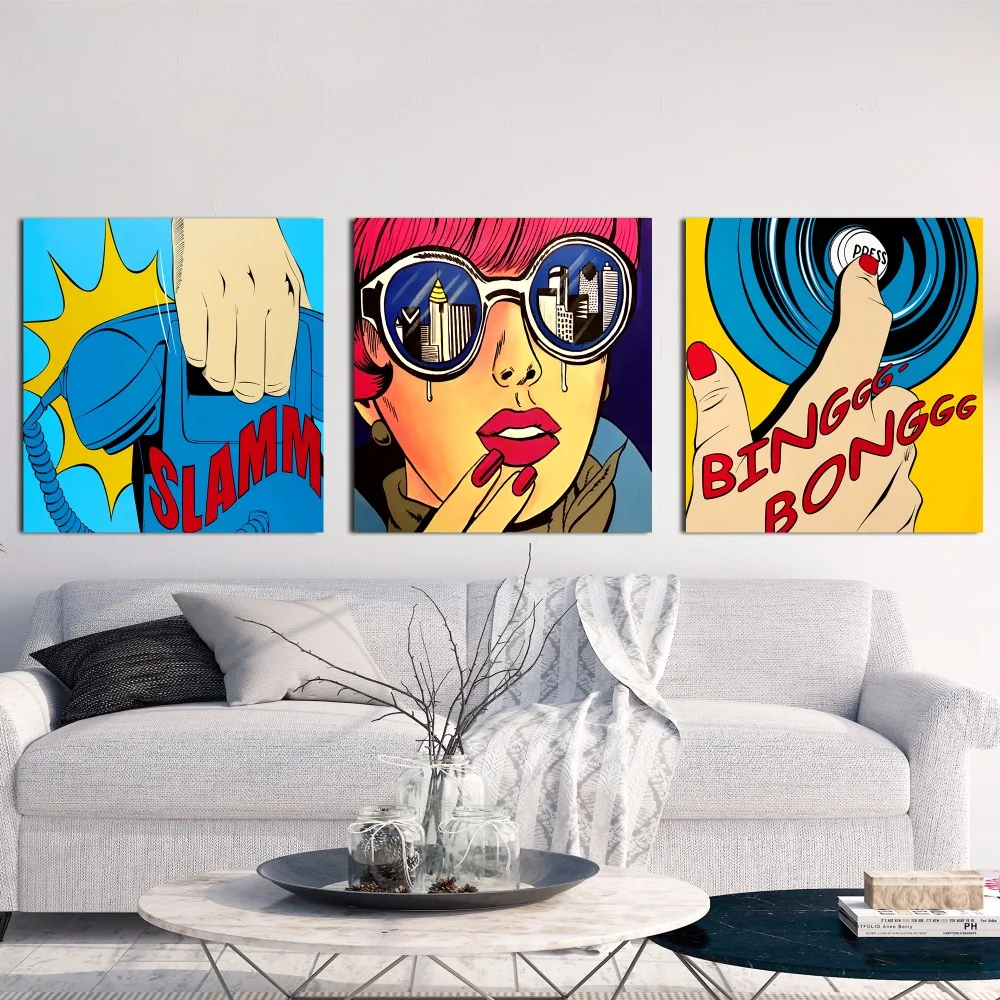  Pop  Art  Phone And Ring Canvas Art  Print Painting Poster 