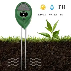 Портативный цифры три в одном детектор для сада рН-метр почвы гигрометр Освещенность тестер измерения значение рН