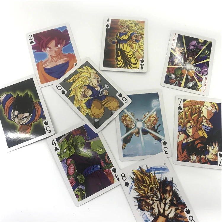 54 листа/Набор Аниме Dragon Ball покер карты Супер Saiyan игровая Коллекция открытка аниме вокруг