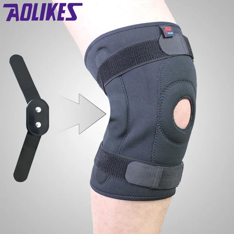 AOLIKES 1PCS Adjustable Hinged Knee Brace Patella Compression Knee