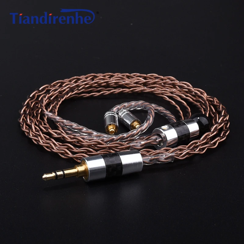 DIY кабель MMCX для Shure SE215 SE535 SE846 наушники на заказ одиночные Кристальные медные наушники провод для iPhone Android IOS