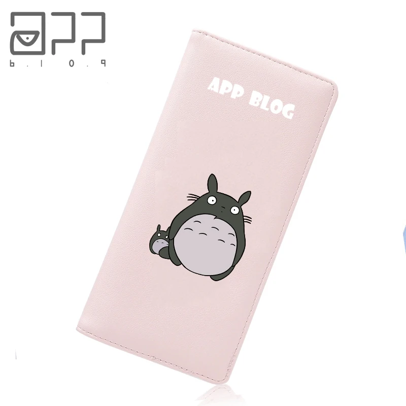 

APP BLOG Cute Cartoon Anime Totoro Women Long Wallet For Teenager Girl Kid Boy Hasp Cluth Money Bag Mini Purse Multi Card Holder