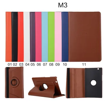 

360 Degree Rotating Flip Stand PU Leather Cover Capa Funda Capa Case For Huawei MediaPad M3 BTV-W09 BTV-DL09 8.4" Tablet Coque