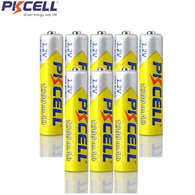 8 шт. аккумулятор PKCELL nimh AAA, перезаряжаемый аккумулятор aaa 1200 мАч, Аккумулятор для камеры, игрушки для цифровой камеры, портативное видео