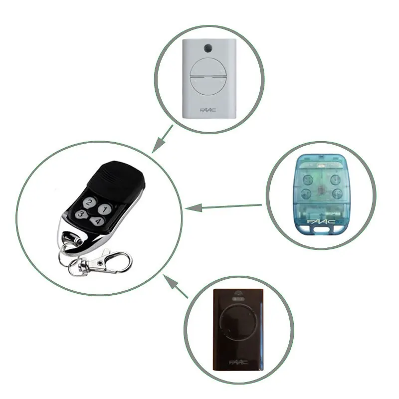 

FAAC XT2/XT4/TE4433H/787452/433LC Replacement Wireless Garage Door Remote Controller
