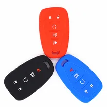 WFMJ Silicone 5 Botões do Controle Remoto Inteligente Caso Chave Tampa Da Corrente para HYQ4EA 2016 2017 2018 Chevrolet Chevy Malibu Camaro Cruze