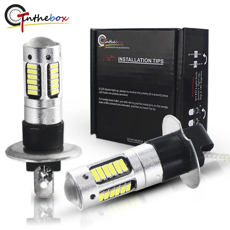 

Gtinthebox Car H3 led 30SMD-4014 H1 LED Bulbs For Car Led Daytime Running Lights Fog Light DRL Auto Lamp 12V 6000K Red yellow