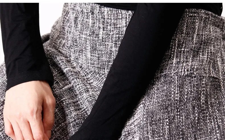Algodón Pantalones Otoño Marea Cintura Coreano Lino Gran Gris 2018 La Invierno De Falda Tamaño Natural qdXnYw